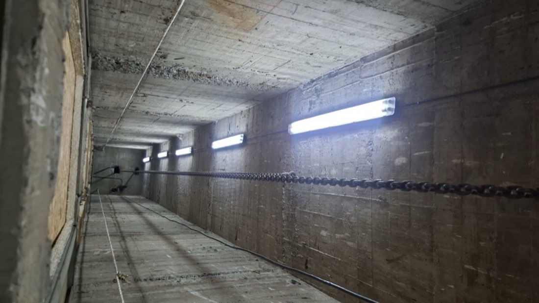 Iluminación LED dentro del ducto